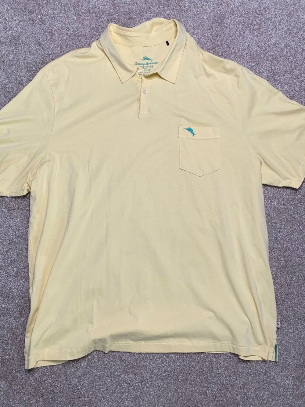 Tommy Bahama Polo Shirt Men's 3XL Cotton Stretch Blend-YELLOW-